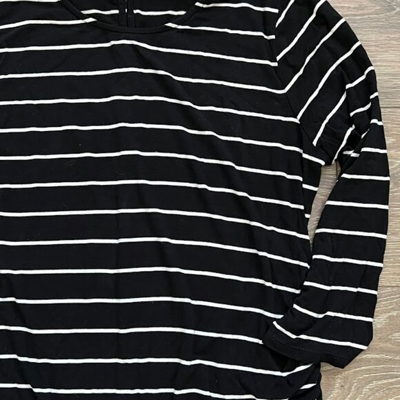 Jessica Simpson Maternity Black White 3/4 Sleeve Shirt Blouse Top Size Large - Picture 4 of 12